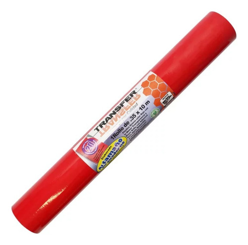 1 Rollo De Papel Contac Mica Adhesivo Transfer 35cm X 10m Rojo Brilloso