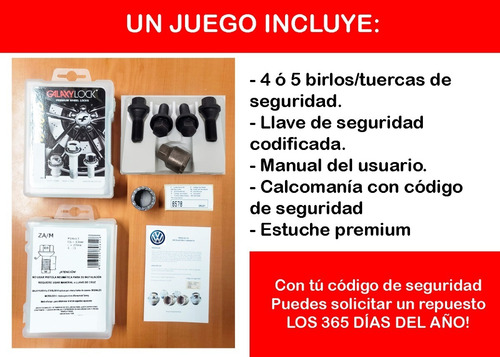 Set 4 Tuercas Seguridad Mg Rx 5 Envío Gratis!