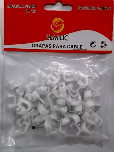 Grapas Para Cable 8mm Semilic