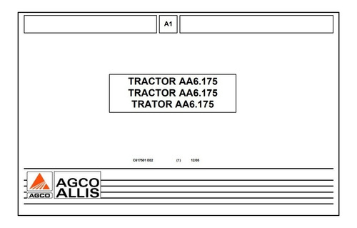 Manual Catalogo De Repuestos Tractor Agco Allis 6.175