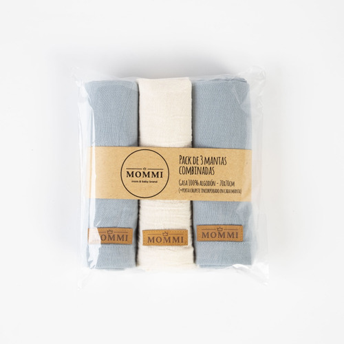 Manta Swaddle Muselina Gasa Algodon Kit X 3 Recibidora Bebe 