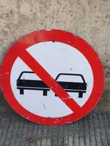 Comprar Cartel Señalizacion Prohibido Adelantar No 12