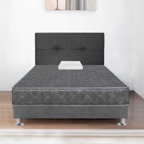 Juego Dormitorio Forli Acqua Gris 1.5plz + Sofá Cama
