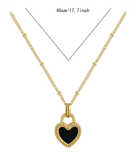 Collar Cadena Delicada Reversible De Moda Baño De Oro 18k
