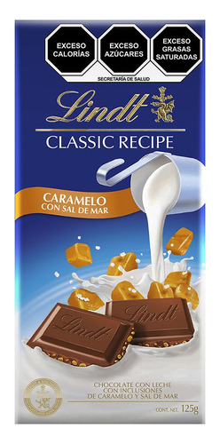 Chocolate Caramelo Y Sal Classic Recipe Lindt 125gr