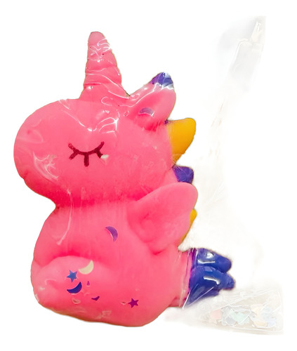 Juguete Antiestres Gatito Squishy Pegajoso Aliviar Ansiedad Unicornio Rosa