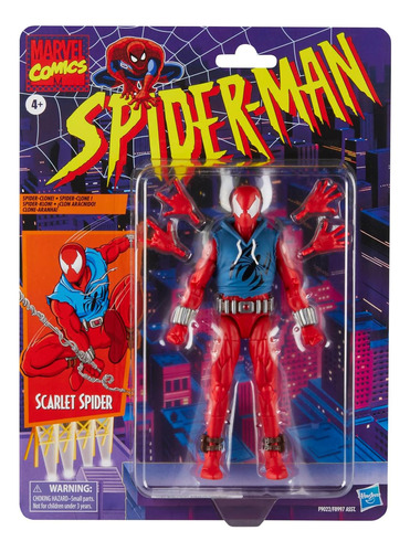 Figura De Acción Scarlet Spiderman Comics Marvel Legends