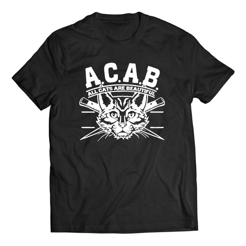 Remera Acab 1312 Gatos Felinos Antifa Punk Hardcore Sxe