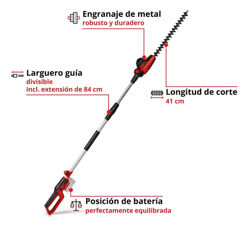 Cortasetos Telescópica Inalámbrica Gc-hh 18/45 Li T-solo Ein