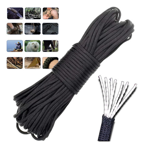 Cuerda Paracaidas Paracord 31m X 4mm 7 Núcleos 550 Aire Libr