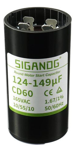 Sigandg 124-149 Mfd 165 Vca Condensador De Arranque Redondo