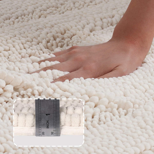 Juego De Alfombras De Baño De Chenilla Antideslizantes Para