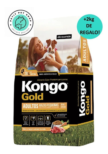 Alimento Kongo Gold  Para Perro Adulto Pequeño 17kg