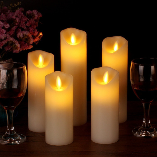 Vinkor Sin Llama Velas Encendidas Velas Sin Llama Conjunto D