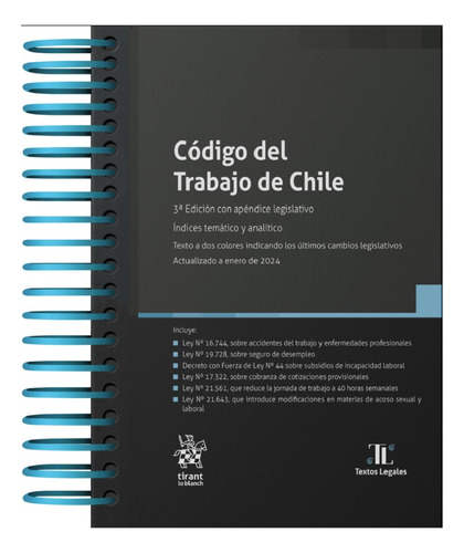 Código Del Trabajo De Chile 2024 - Tirant Lo Blanch