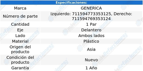 Par Tolva Salpicadera Del Plastico Lincoln Navigator 03-06