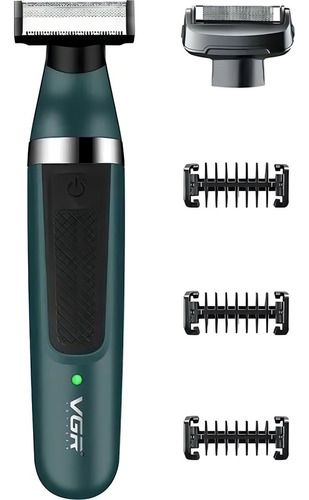 Afeitadora eléctrica Shaver Shaver Vgr 393, color verde de lujo