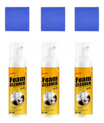 3x Coche En Aerosol Limpiador De Espuma De Limpieza 100ml 1