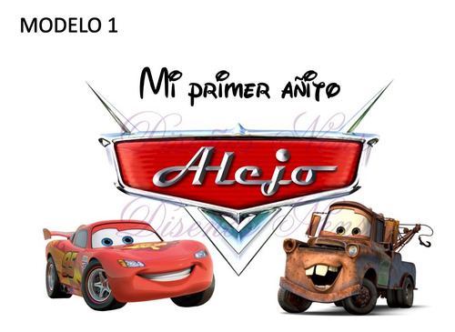 Cars Logo Personalizado Digital Imprimible Con Tu Nombre