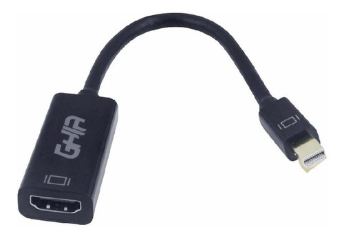 Adaptador HDMI de 1 HDMI fêmea para 1 mini Displayport macho Ghia preto