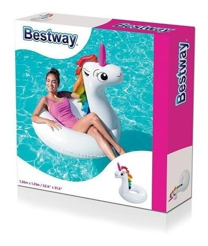 Imagen 3 de 8 de Inflable Unicornio Salvavidas 36123 Bestway Educando