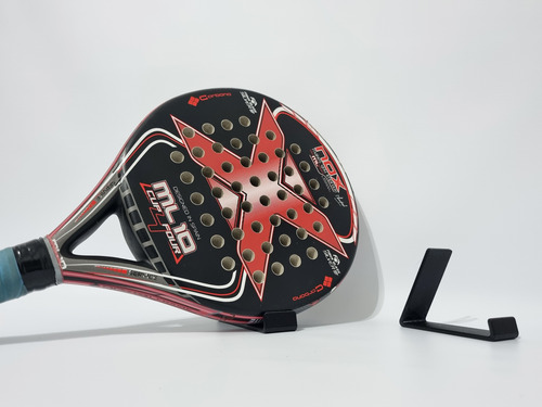 Soporte Paleta Padel X6 Exhibidor Mostrador Mueble Apoyo Negro