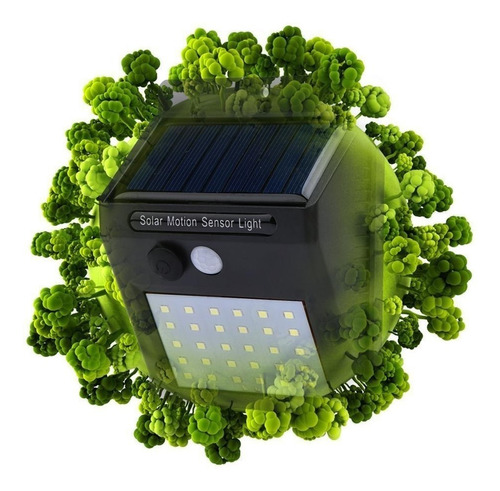 Foco Exterior Solar Led Con Sensor De Movimiento A Bateria