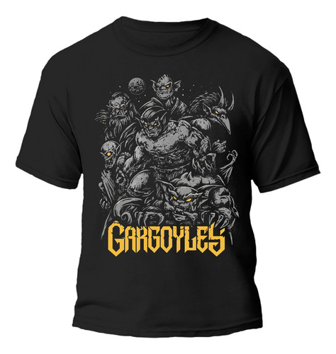 Remera Gargolas Retro Diseño 100% Algodon