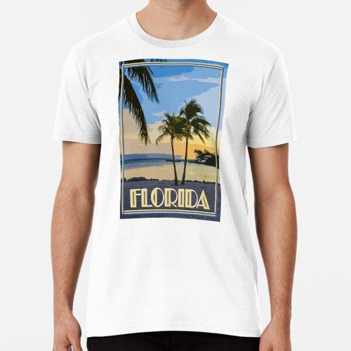 Remera Cartel De Viaje De Florida Algodon Premium