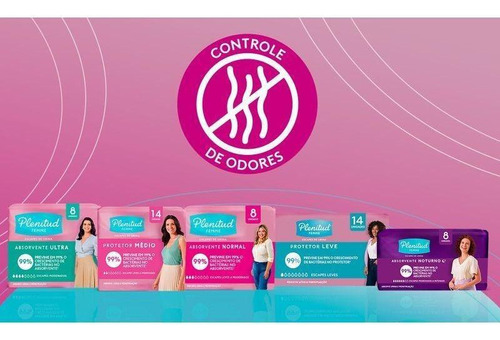 Kit C/ 6 Protetores Diarios Plenitud Femme Medio 14un