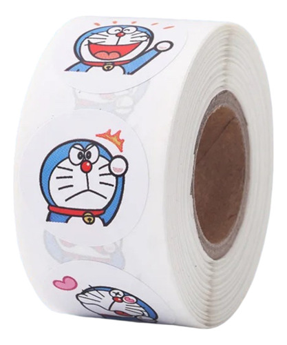 Rollo Sticker 500 Unidades Gato Cósmico Doraemon