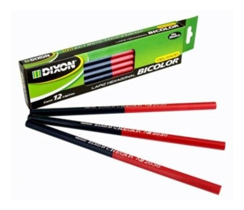 Lapiz Bicolor Hexagonal Dixon Jumbo Paquete Con 10 Piezas