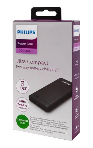 Power Bank De 10000 Mah Philips Dlp1710cb 