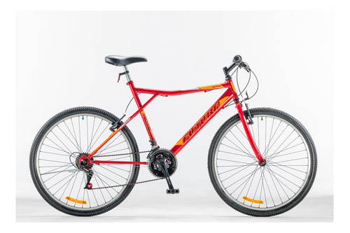 Imagen 1 de 1 de Mountain bike Futura Techno 026 18" 21v frenos v-brakes cambios Index color rojo con pie de apoyo  