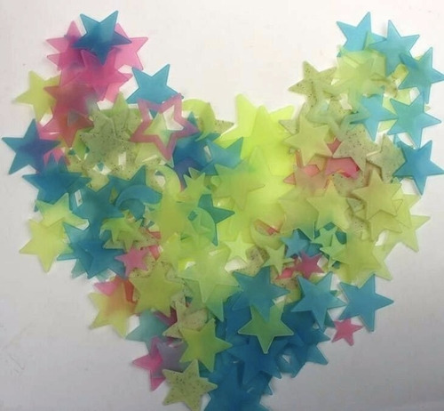 Adesivo Lua Estrela Fluorescente Escuro Teto Neon Promoção