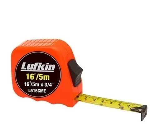 Flexometro Naranja Tradicional 5 Metros Lufkin Uso Expertos