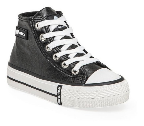 Imagen 2 de 10 de Zapatillas Botitas Addnice Vulcan Metalic + Bolso Kids Niña