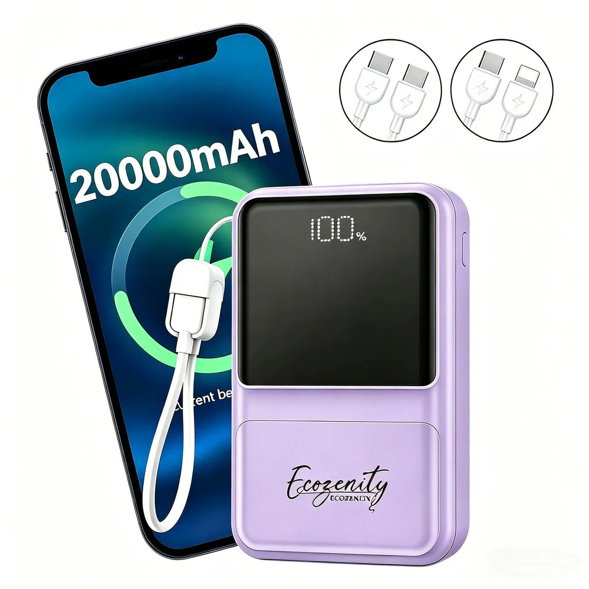 Power Bank 20000mAh Carga Turbo LED