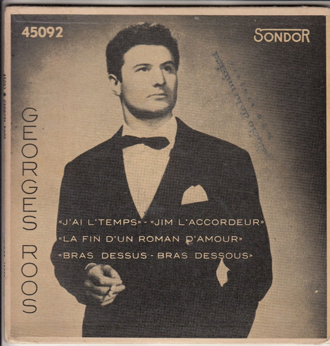 Sondor 45092 Ep Vinilo Uruguay Georges Roos Luis Pasquet 