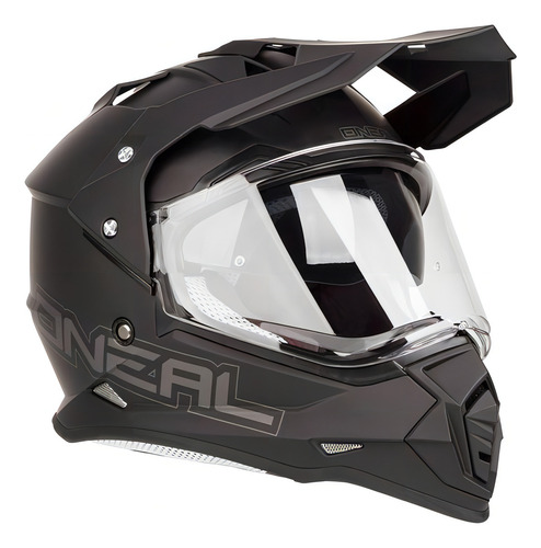 Casco Doble Proposito Moto O'Neal Sierra Flat Negro Mate Color Negro Tamaño M