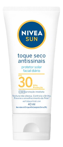 Protetor Solar Facial Antissinais Nivea Sun Fps30 40ml