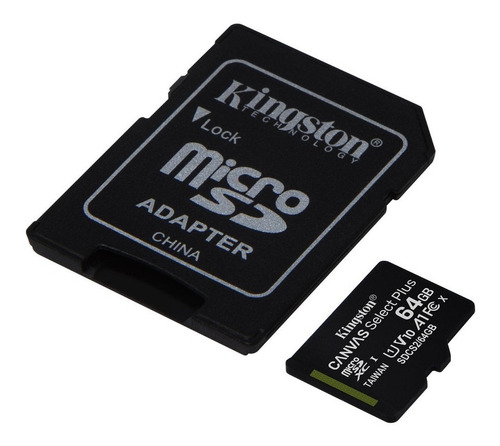 Cartao De Memoria 64gb Canvas Select Plus Classe 10 Kingston