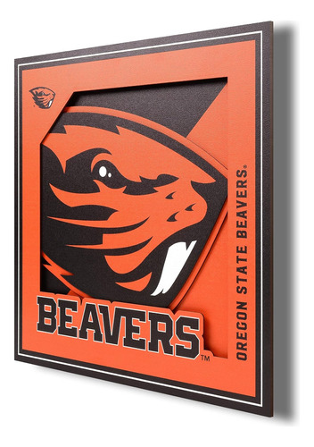Arte De Pared 3d Del Logo De Oregon State Beavers De Nc...