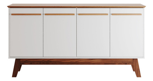 Buffet Babus Aparador Atta 4 Portas Moderno 160cm Cor Branco
