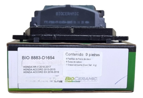 Kit De Balatas Delanteras Y Traseras Para Hr-v 1.8 2016-2022