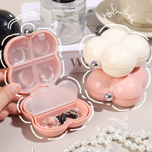 Caja De Almacenamiento De Joyas Con Diseño Floral De 7 Cuadr