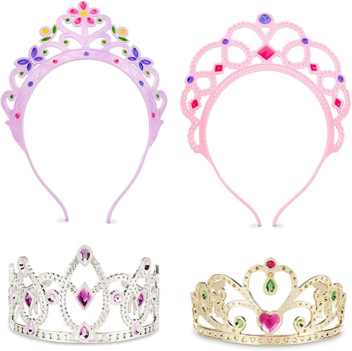 Melissa & Doug Colección De Tiaras Enjoyadas Para Juego Imag