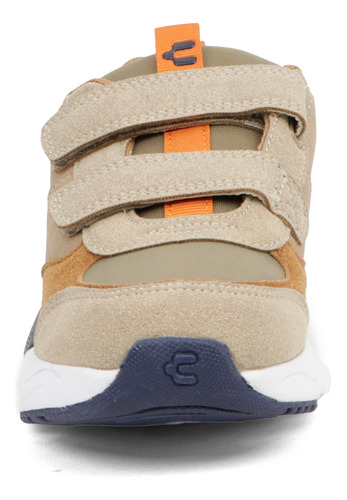 Tenis Para Niño Cómodos Ajuste De Velcro Charly Taupe Tallas 15-21 Mod. 1069913