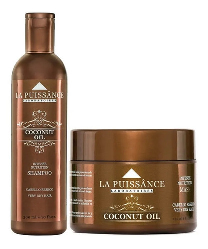 Kit La Puissance Shampoo + Mascara Coconut Oil Cabello Seco