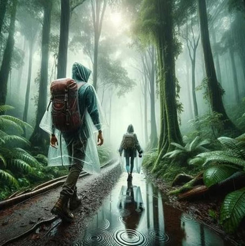 Piloto Lluvia Poncho Capa Pilotin Impermeable Para Viaje Verde Unico